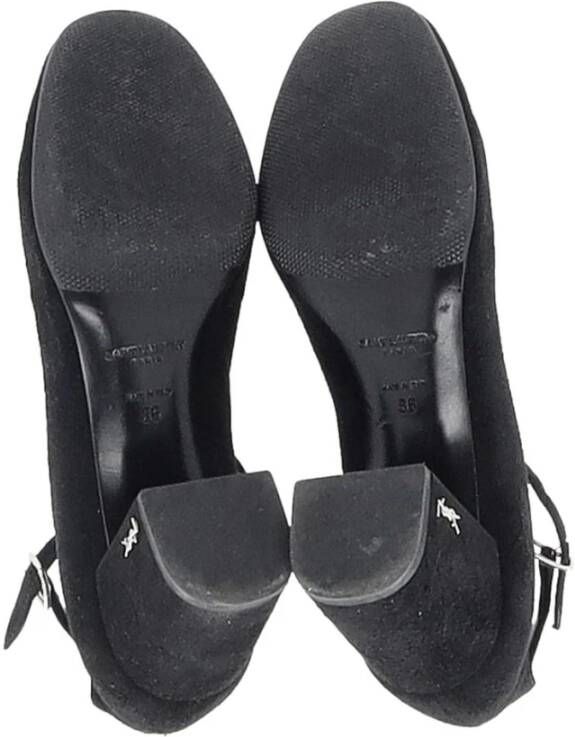 Saint Laurent Vintage Tweedehands enkelband suède hakken