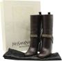 Saint Laurent Vintage Tweedehands leren laarzen met kettingdetail - Thumbnail 2