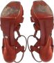 Saint Laurent Vintage Tweedehands Plateau Sandalen Met Knoopontwerp - Thumbnail 2