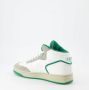 Saint Laurent Witte leren sneakers met groene stof Green Heren - Thumbnail 3