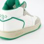 Saint Laurent Witte Leren Sneakers met Groene Stof Multicolor Heren - Thumbnail 5