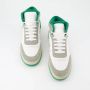 Saint Laurent Witte Leren Sneakers met Groene Stof Multicolor Heren - Thumbnail 7