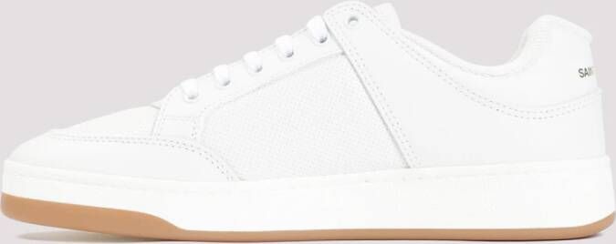 Saint Laurent Witte Leren Sneakers Ss24 White Heren