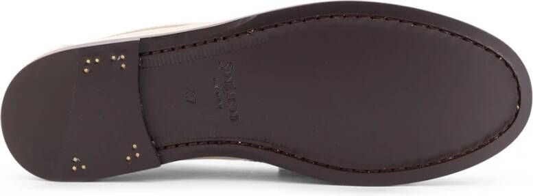 Saint Laurent Witte platte schoenen met iconisch monogram