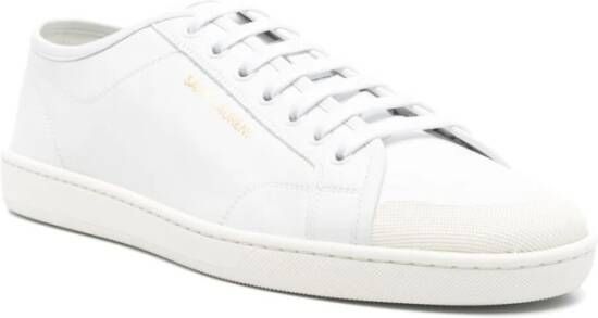 Saint Laurent Witte Veterschoenen met Logo Print