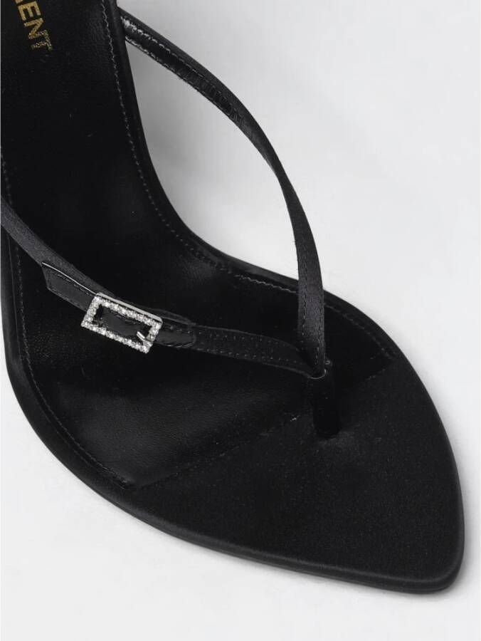 Saint Laurent Zijden Sandalen met Hoge Hak