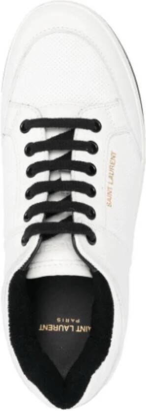 Saint Laurent Zwart & Witte Leren Sneakers