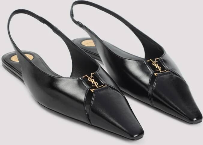 Saint Laurent Zwarte Ballerina's Elegante Schoenen