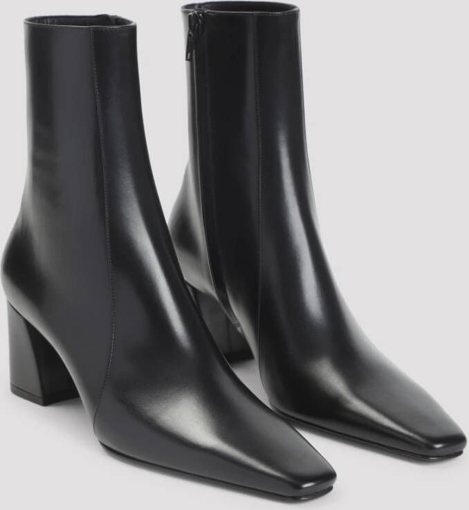 Saint Laurent Zwarte enkellaarsjes voor vrouwen