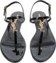 Saint Laurent Zwarte Flip Sandaal Black Dames - Thumbnail 10