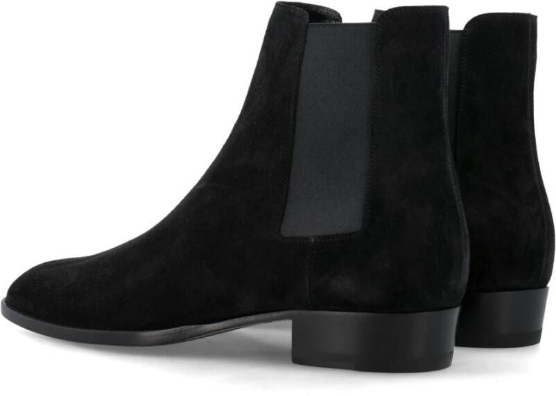 Saint Laurent Zwarte Gesloten Chelsea Laarzen Aw24
