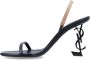 Saint Laurent Zwarte Gesloten Teen Sandalen Opyum Stijl Black Dames - Thumbnail 3