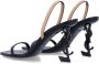 Saint Laurent Zwarte Gesloten Teen Sandalen Opyum Stijl Black Dames - Thumbnail 4