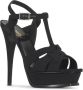 Saint Laurent Zwarte Hak Tribute 105 Satijn Black Dames - Thumbnail 2