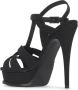 Saint Laurent Zwarte Hak Tribute 105 Satijn Black Dames - Thumbnail 3