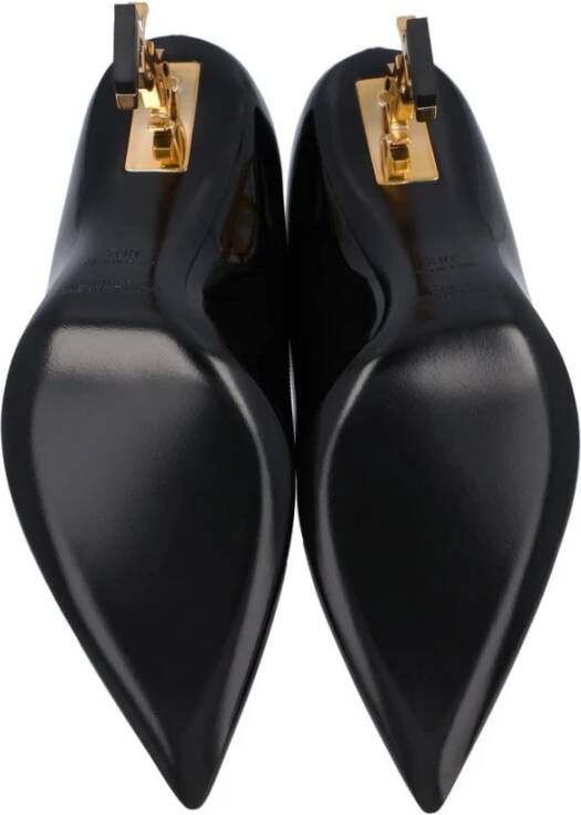 Saint Laurent Zwarte Lakleren Pumps