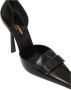 Saint Laurent Zwarte Leren DOrsay Pumps met Stiletto Hak Black Dames - Thumbnail 3