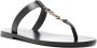 Saint Laurent Cassandre Leren Teenslippers Black Heren - Thumbnail 9