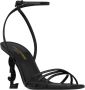 Saint Laurent Leren sandalen met Cassandre-hak Black Dames - Thumbnail 7