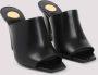 Saint Laurent Zwarte Leren Pantoffels Elegante Hakken - Thumbnail 2