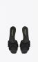 Saint Laurent Stijlvolle Leren Muiltjes Black Dames - Thumbnail 2
