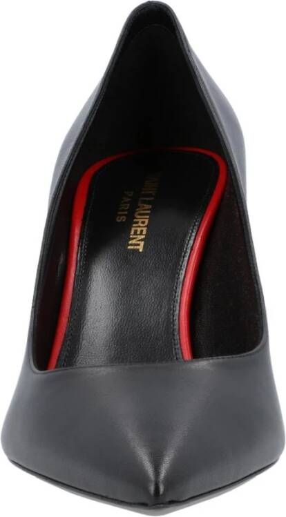 Saint Laurent Zwarte Leren Pumps met Puntige Neus