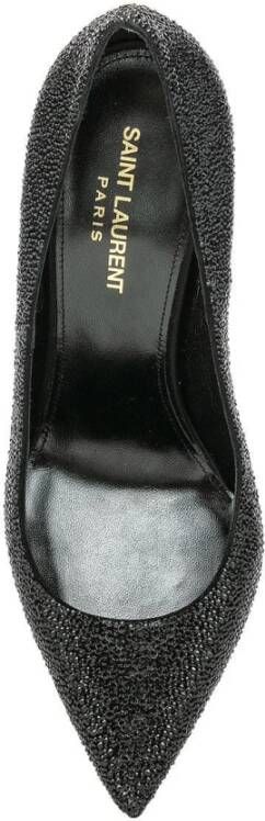 Saint Laurent Zwarte leren pumps met studs