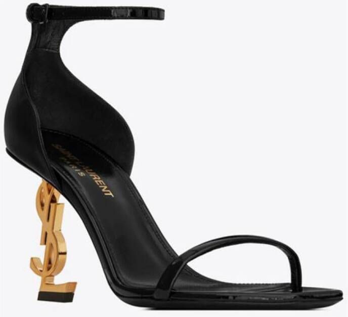 Saint Laurent Stijlvolle Opium Hak Sandalen Black Dames