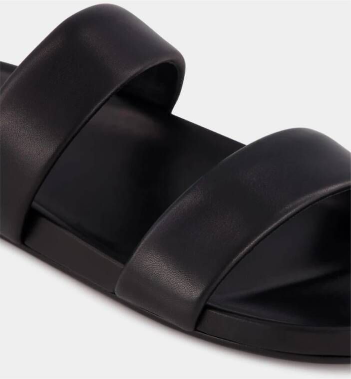 Saint Laurent Zwarte leren slippers