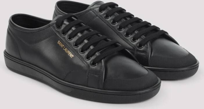 Saint Laurent Zwarte Leren Sneakers voor Mannen