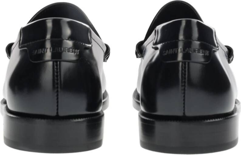 Saint Laurent Zwarte Loafers Regular Fit Geschikt voor Alle Temperaturen 100% Leer Black Dames