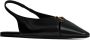 Saint Laurent Zwarte platte schoenen met metalen plaat - Thumbnail 4