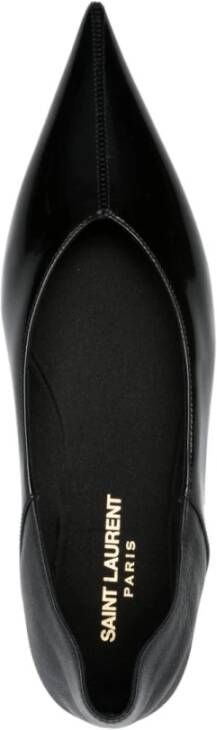 Saint Laurent Zwarte Platte Schoenen Zaza Black Dames