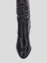 Saint Laurent Zwarte Stiletto Laarzen van Korrelig Leer Black Dames - Thumbnail 4