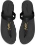 Saint Laurent Zwarte T-Strap Sandalen met Metalen Cassandre Decoratie Black Heren - Thumbnail 2