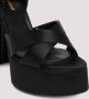 Saint Laurent Zwarte Zijden Sandalen met Kristallen Gesp Black Dames - Thumbnail 3