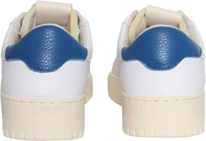 Saint Sneakers Elektrisch Blauw Leren Sneakers White Dames