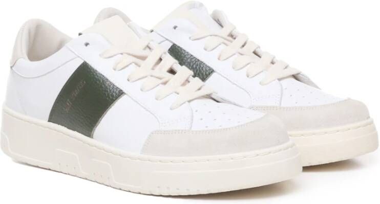 Saint Sneakers Italiaanse Leren Veterschoenen White Heren