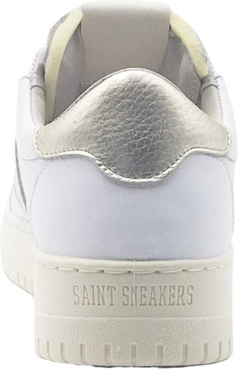 Saint Sneakers Wit Goud Leren High Top Sneakers White Dames