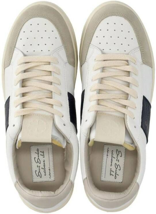 Saint Sneakers Witte Leren Sneakers voor Mannen Multicolor Heren