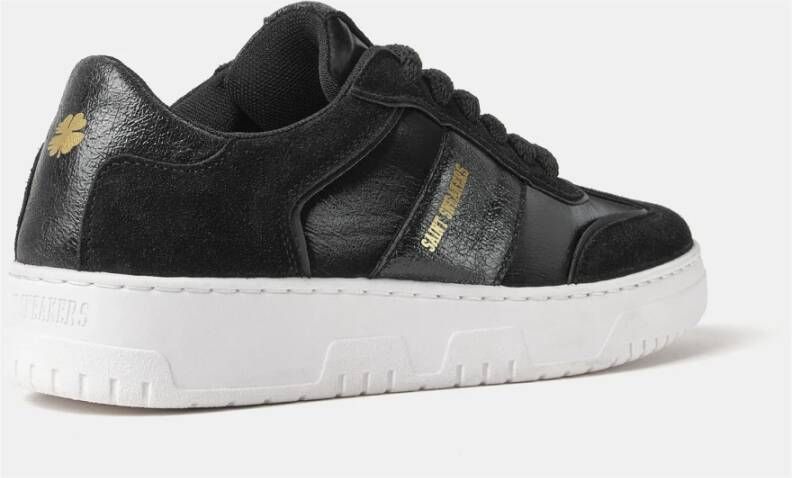 Saint Sneakers Zwarte Leren Sneakers voor Vrouwen