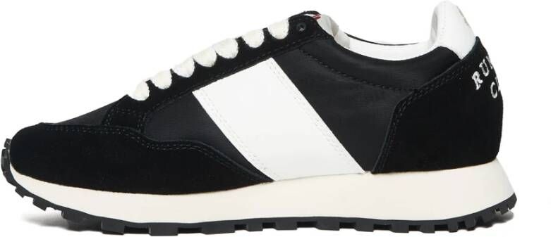 Saint Sneakers Zwarte Suède en Stoffen Runner Sneakers Black Dames