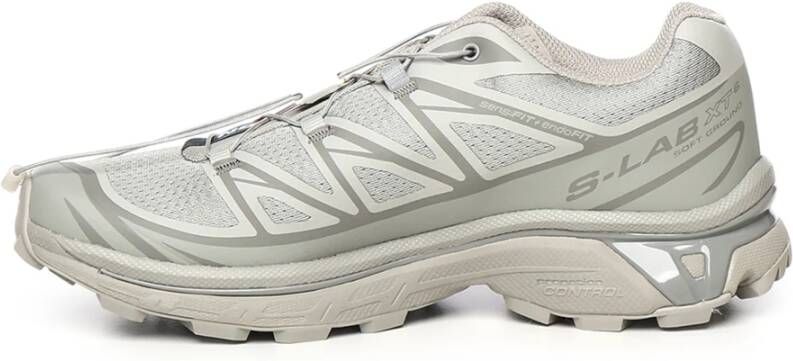 Salomon Grijze Mesh Sneakers met Quicklace Systeem