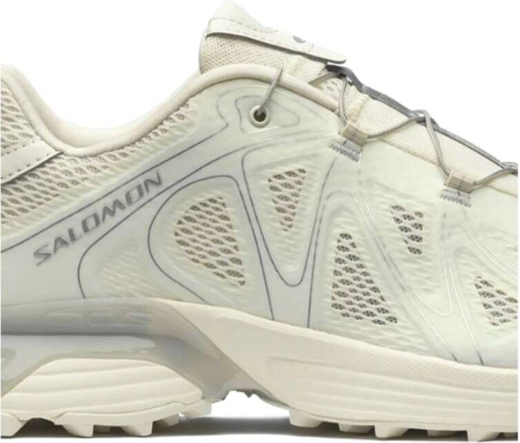 Salomon Witte Mesh Sneakers Laag-Top Vetersluiting