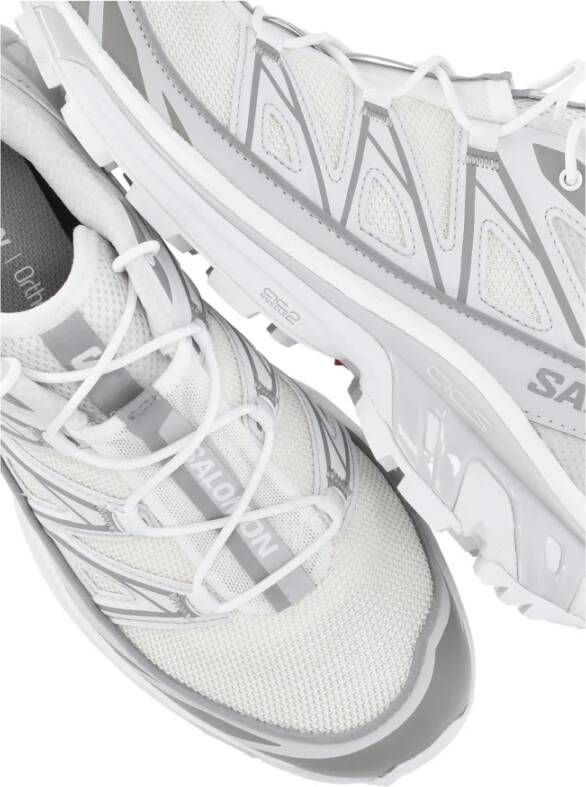 Salomon Witte Sneakers Ronde Neus Quicklace Sluiting White Unisex