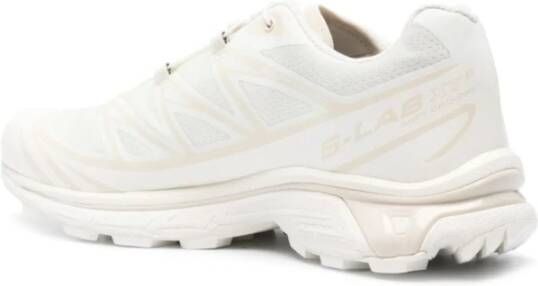 Salomon Witte XT6 Sneakers Ronde Neus Veters White Heren