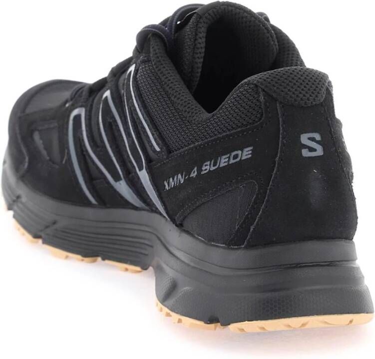 Salomon X-Mission 4 Suede Sneakers Black Heren