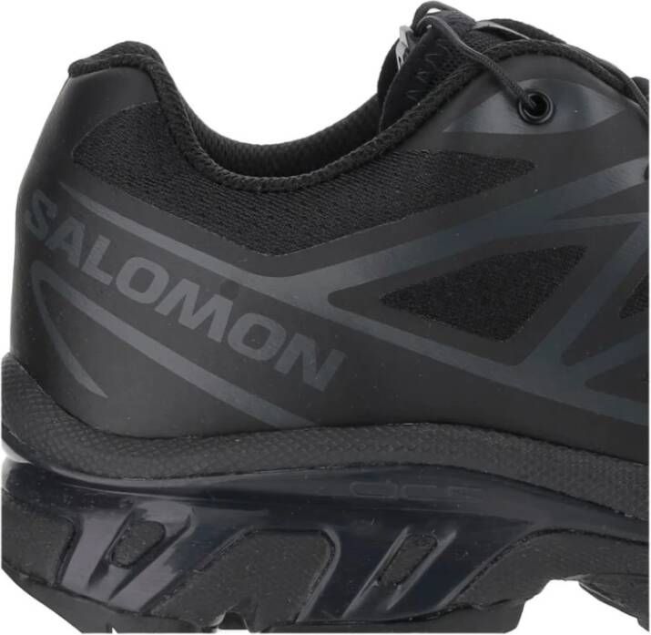 Salomon Zwarte Chunky Sneakers Veters Rubberen Zool