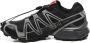 Salomon Zwarte Mesh Sneakers met Coulisse Sluiting - Thumbnail 2