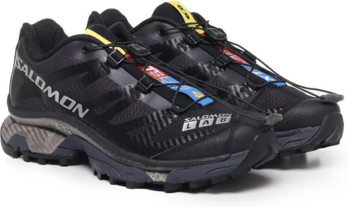 Salomon Zwarte Mesh Sneakers met Snelle Vetersluiting Black Unisex